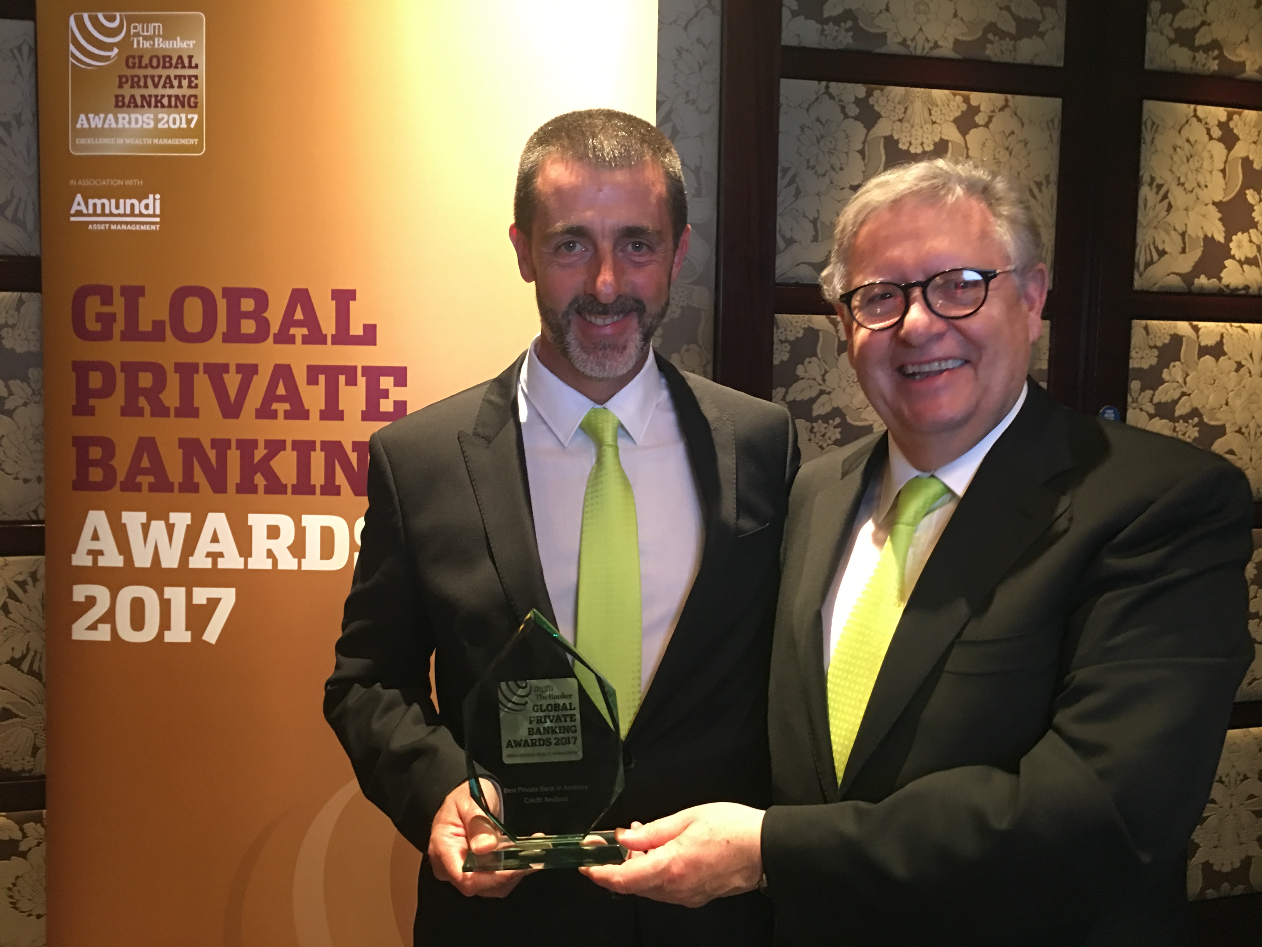 Crèdit Andorrà, reconeguda com a millor entitat d’Andorra en banca privada 2017 per les publicacions ‘PWM’ i ‘The Banker’ del grup Financial Times