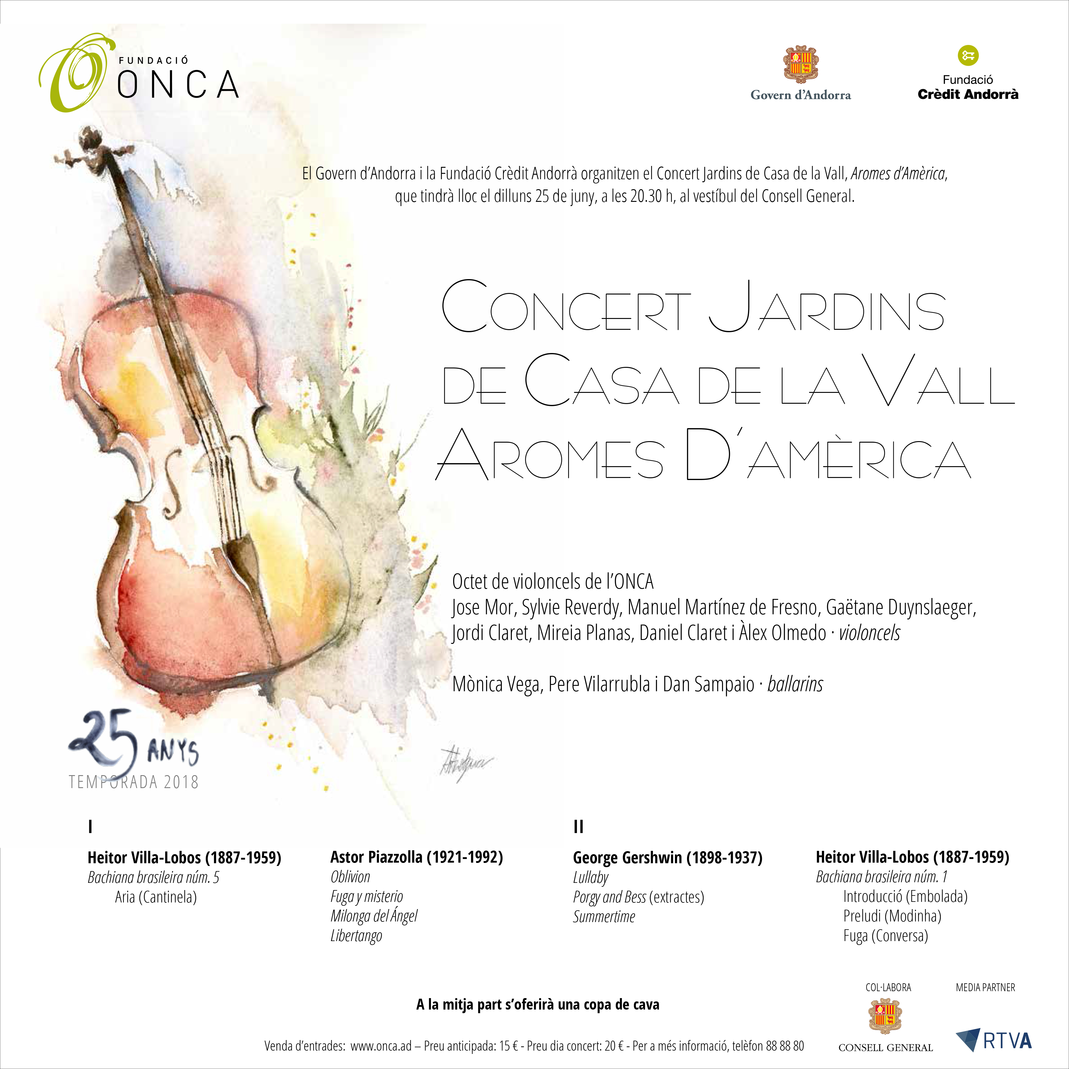 Concert Jardins de Casa de la Vall: “Aromes d’Amèrica”
