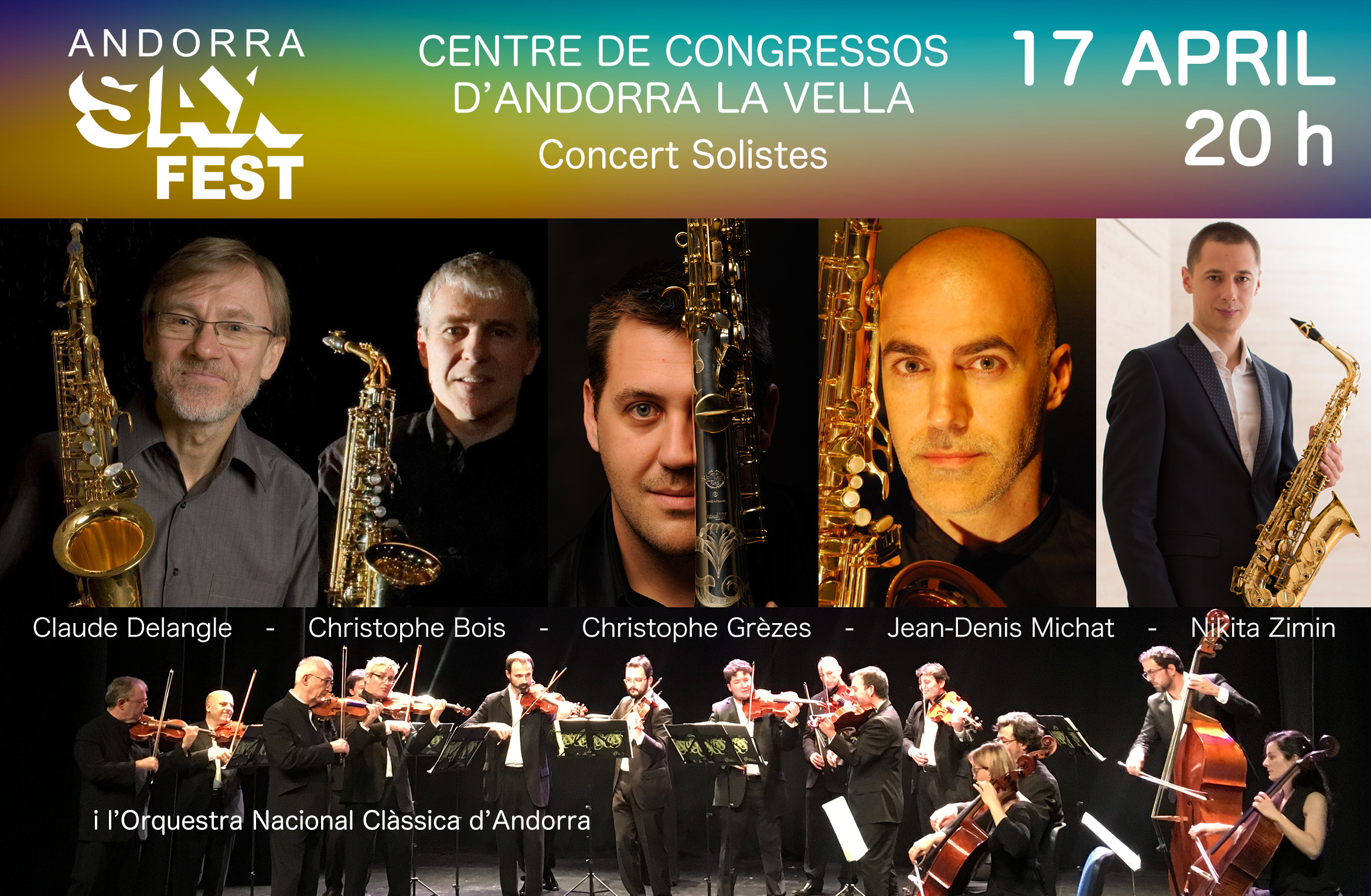 La Fundació ONCA col·labora amb l’Andorra Sax Fest i el primer concert de solistes