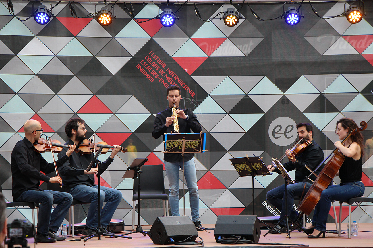 L’ONCA i el saxofonista premiat en el 6è Concurs Internacional Andorra Sax Fest 2019, Maxime Bazerque, actuen al festival Colors de Música d’Escaldes-Engordany