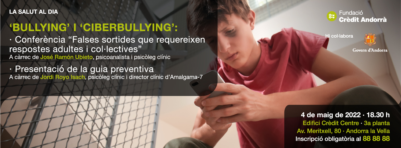 Conferència · «’Bullying’ i ‘ciberbullying’: falses sortides que requereixen respostes adultes i col·lectives»